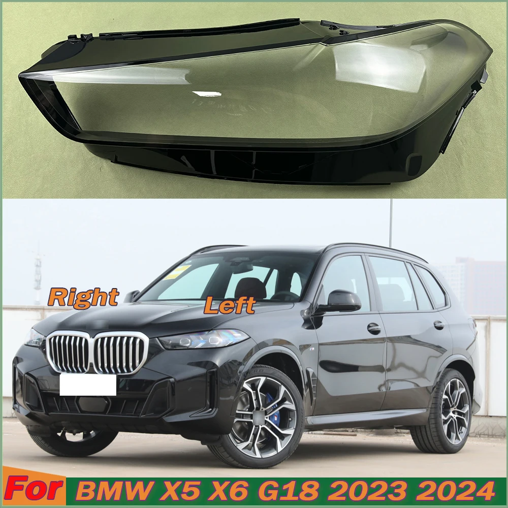 

For BMW X5 X6 G18 2023 2024 Headlamp Cover Transparent Mask Lamp Shade Headlight Shell Lens Replace The Original Lampshade