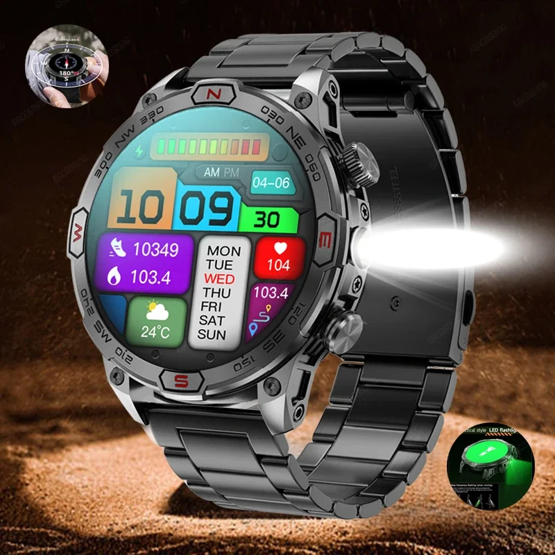 

2024 New GPS Track Outdoor Sports Smart Watch 466*466 AMOLED 1.43" Screen 1ATM Waterproof Watches Mens Bluetooth Call Smartwatch