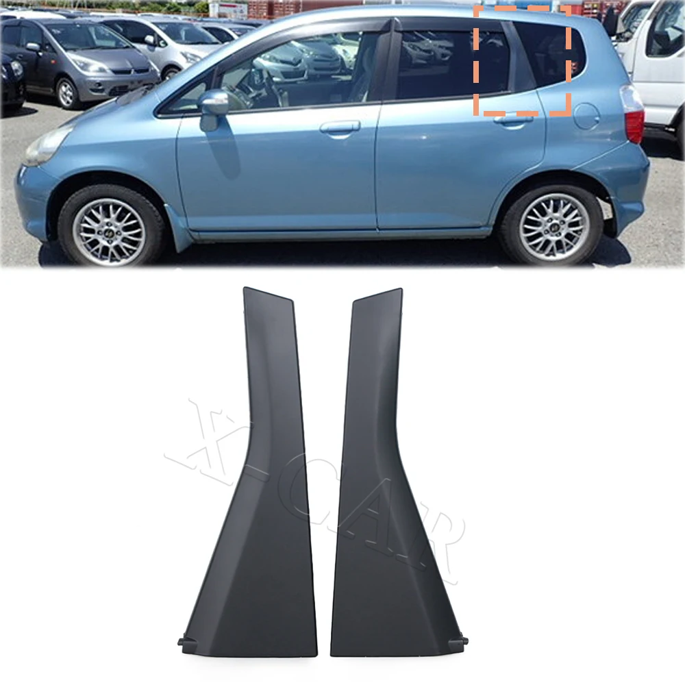 Lewy prawy tylny słupek zewnętrzny drzwi Garnish Trim Panel Car Rear Door Trim For HONDA FIT JAZZ GD1 GD3 2003 2004 2005 2006 2007 2008