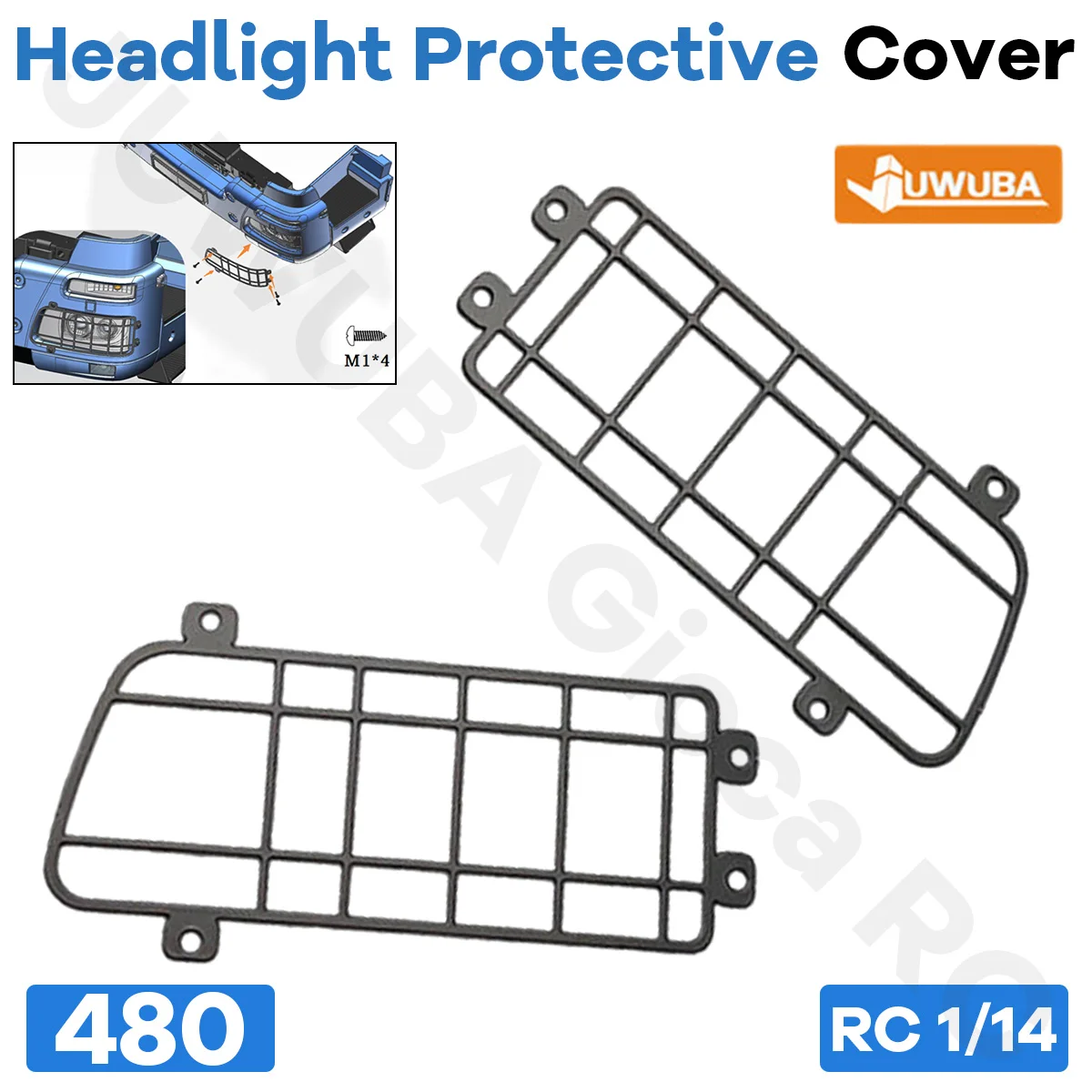 Headlight Protective Cover/Light Net For 1/14 Tamiyaa RC Truck Tipper Tractor Construction Machinery IVECOO Toys Mdoel Parts