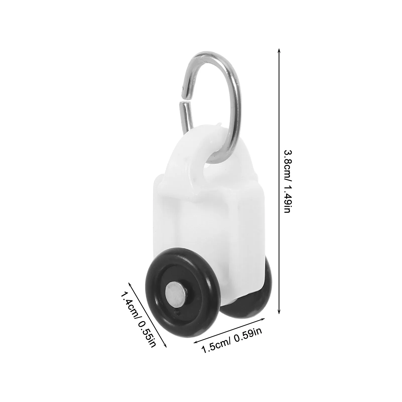 100Pcs Silent Curtain Track Rollers Twin Wheeled Carriers Glider for Bedroom Lounge Drapery Rail Sliding Glider Smooth Quiet