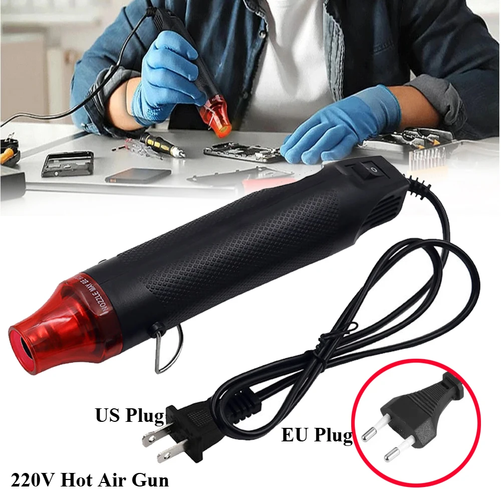 

220V Hot Air Gun Soldering Temperature Blower Gun DIY Crafts Electric Power Hot Dryer Mini Heat Gun For Shrink Tubing Car Wrap