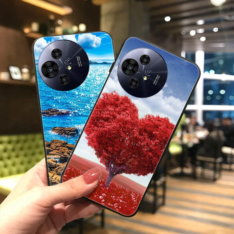 For TCL 50 Pro Nxtpaper 5G Case Coque Soft Print LandScarp Beauty Silicone Covers Black Bumper for TCL 50 Nxtpaper 5G Back Case