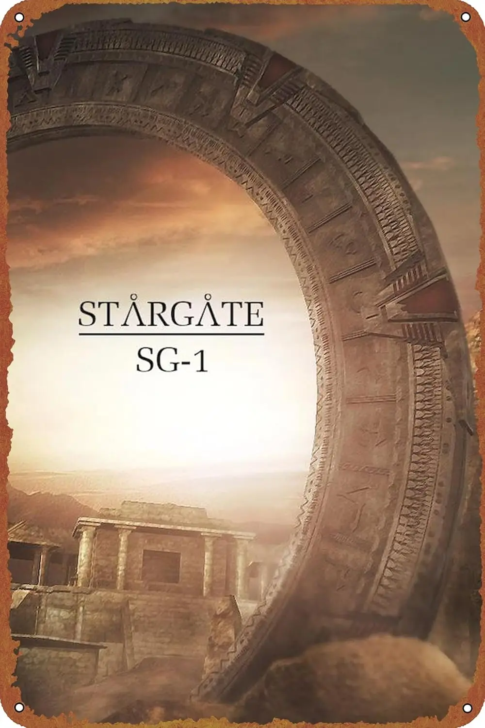 Stargate SG-1 Tin Sign Retro Metal Movie Poster Art Wall Home Decor 8x12 Inches