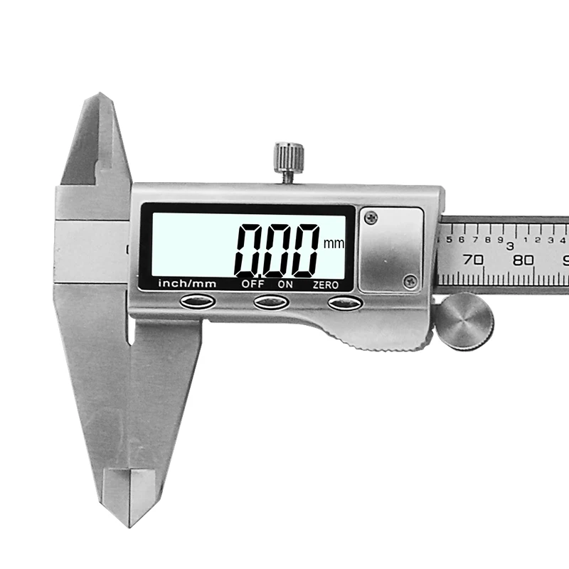 8 Inch 0-200mm LCD Digital Metal Caliper Stainless Steel Vernier Caliper Gauge Electronic Caliper Ruler Depth Measuring Tool