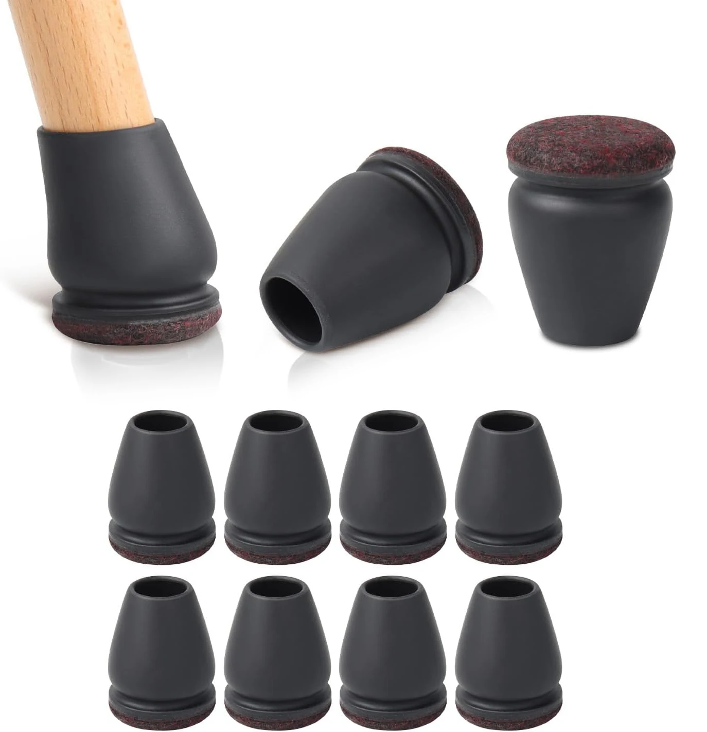 8pcs Chair Leg Floor Protectors Foot Cover Diagonal with Thick Wrap Felt Pads Silicone Furniture Table Feet  Protect Floors