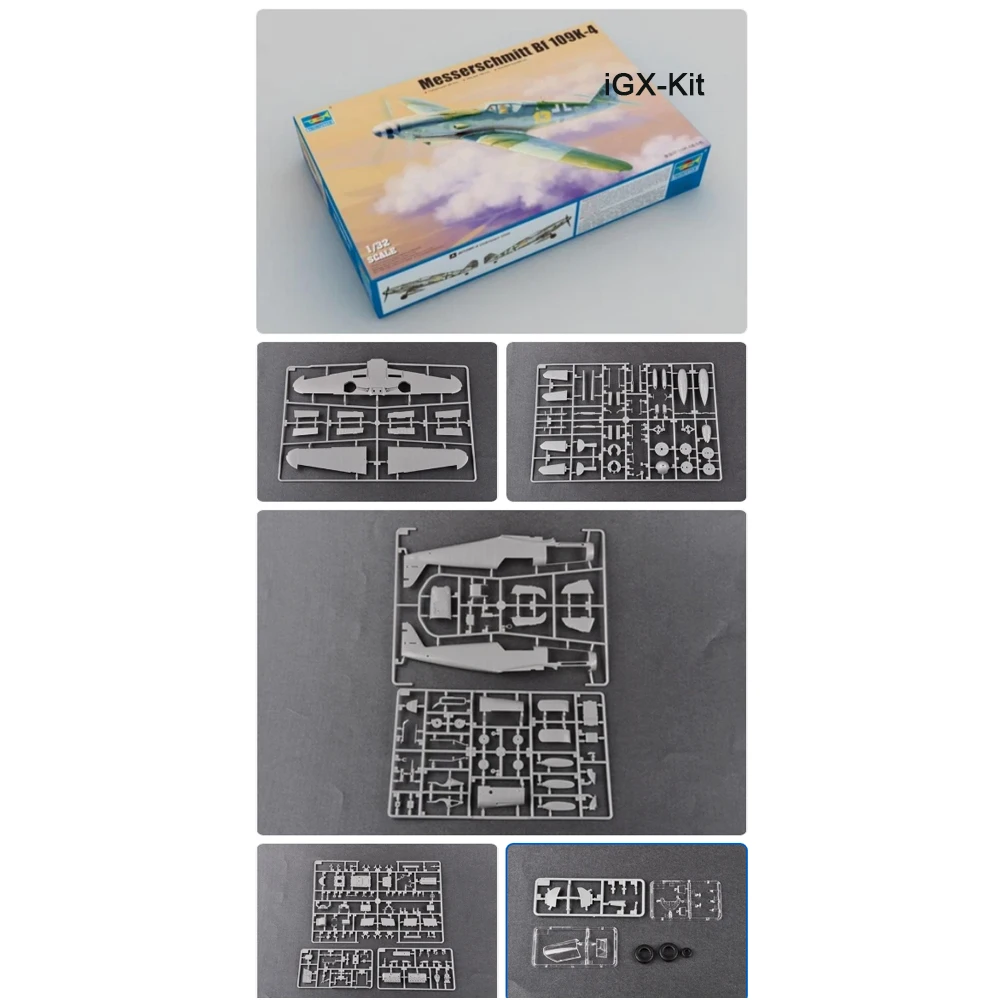 

Trumpeter 02299 1:32 Scale Messerschmitt Bf-109 BF109 K-4 Fighter Plane Plastic Assembly Model Building Kit