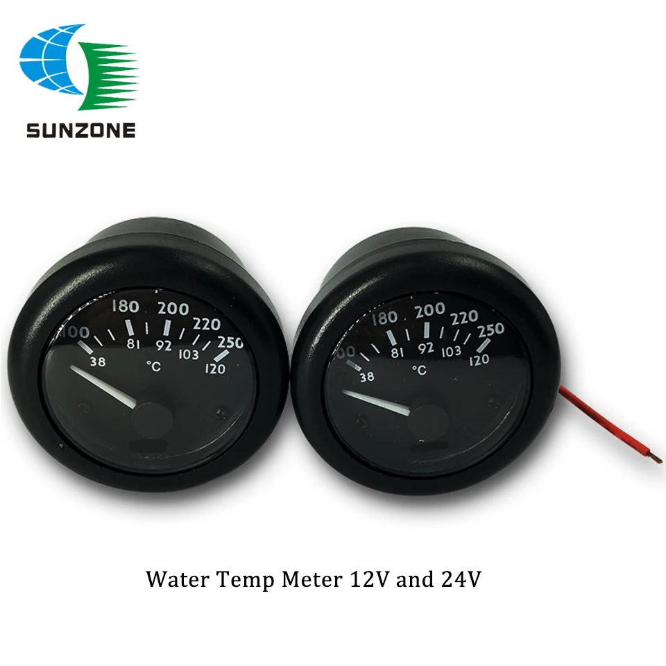 Water Temperature Meter Oil Pressure Gauge Votage Indicator 12V 24V Diesel Genset