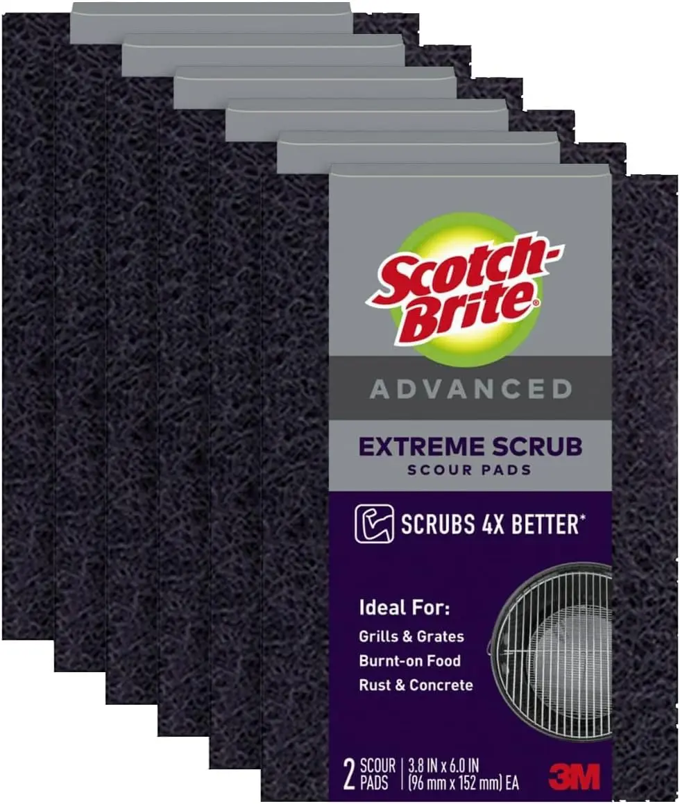 

Advanced Extreme Scrub, Ideal for Grills and Grates, 12 Scour Pads