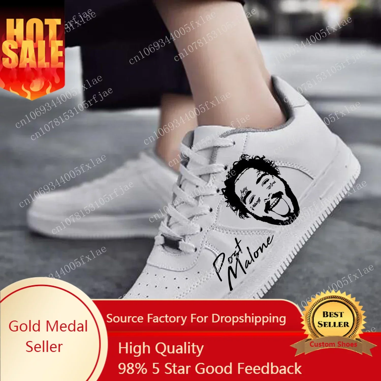

P-Posts M-Malones AF Basketball Men Women Sports Running High Quality Flats Force Sneakers Lace Up Mesh Customized Made Shoe DIY