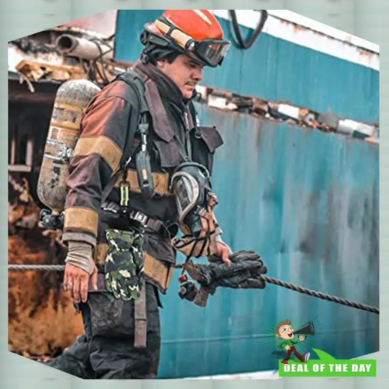 จัดส่งตลอด 24 ชั่วโมง 4 ชิ้นผู้ถือถุงมืออุปกรณ์เสริมสําหรับนักผจญเพลิงตํารวจกู้ภัยทํางานถุงมือเข็มขัดคลิป