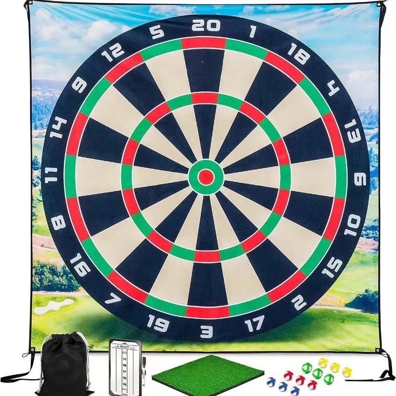Premium Golf Balls Game Set with Dart Mat & Practice Tee Pad – Fun Family Outdoor Indoor Leisure Golf Toy for Kids Adults