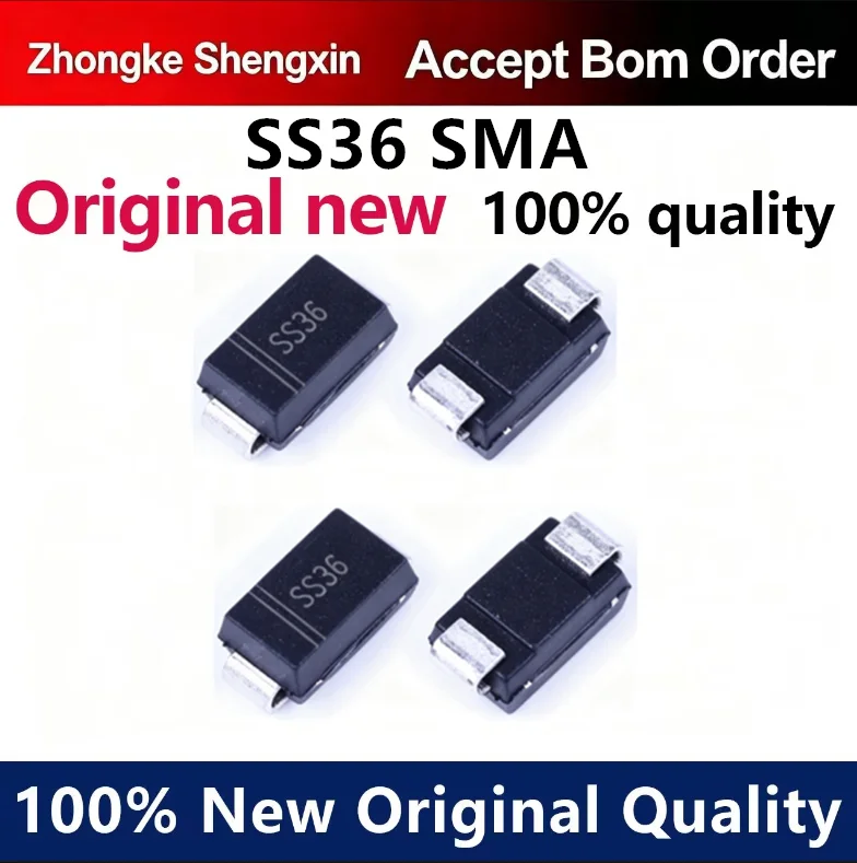 （5pcs-10pcs）Full SS36 SMA patch SR360 DO-214AA 3A/60V Schottky diode