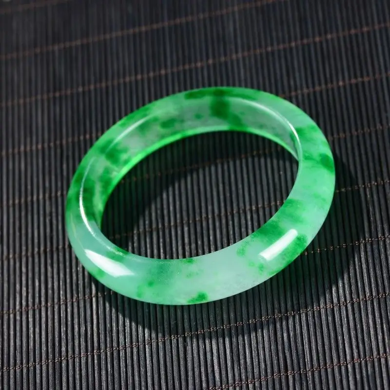 Ice Type Bracelet for Women, Floating Sun Green Quartzite