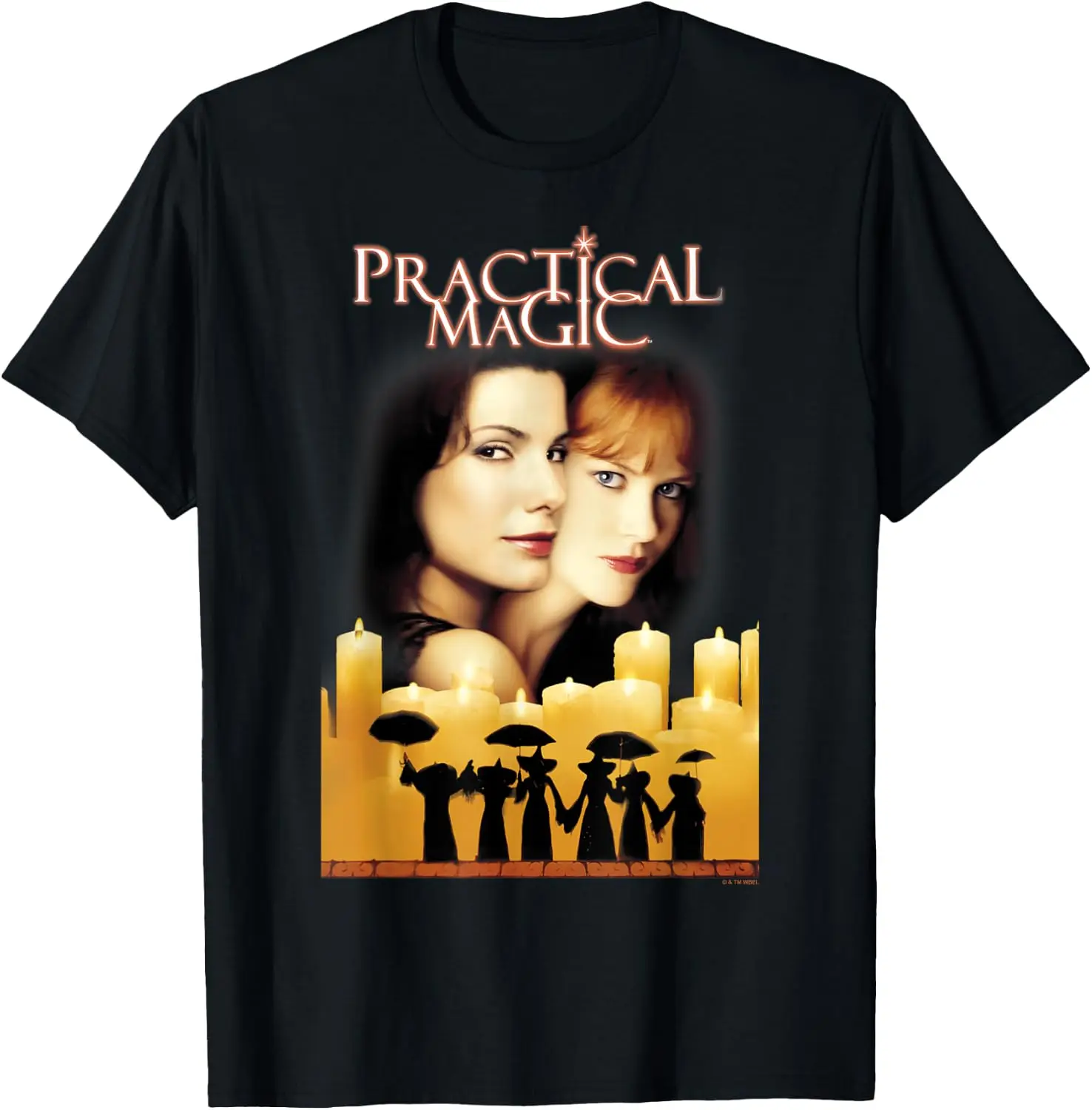 Practical Magic Official Movie Poster Sally & Gillian Owens T-Shirt Men Women Unisex Novelty Graphic T‑Shirt, Classic Crew Neck 100% Cotton Tee, Lightweight Anti‑Pilling Breathable Casual Tops, Year‑Round Daily Outfit, Holiday Birthday Present Tee