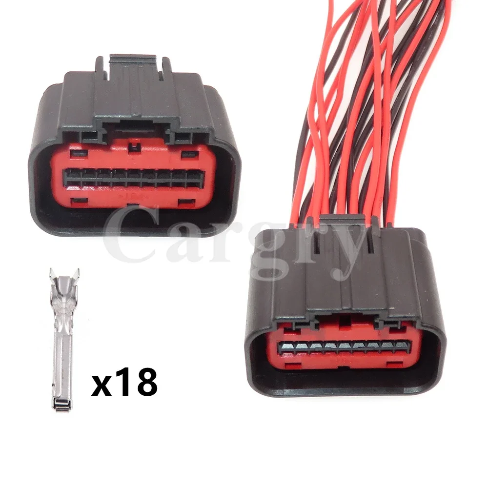 

1 Set 18P Automotive Air Flow Meter Wiring Harness Socket AC Assembly Car ACC Cruise PCB Connector For Ford Land Rover 1488533-5