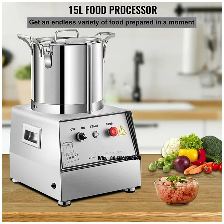 Kitchen Stainless Steel Vegetable Meat Chopper Grinder Cutter Blender Machine Electric Commercial Food Processor