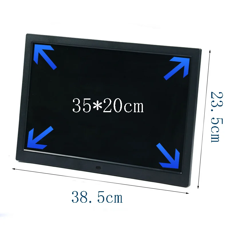 إطار صور رقمي 2K مقاس 15.6 بوصة 1920*1080 فيديو، صورة، موسيقى، تقويم، إطار صور رقمي USB/SD أبيض وأسود، عيد الميلاد