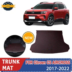 시트로엥 C5 AIRCROSS 2017-2022 인조 가죽 자동차 트렁크 매트 뒷 트렁크화물 보호 매트 자동차 인테리어 액세서리