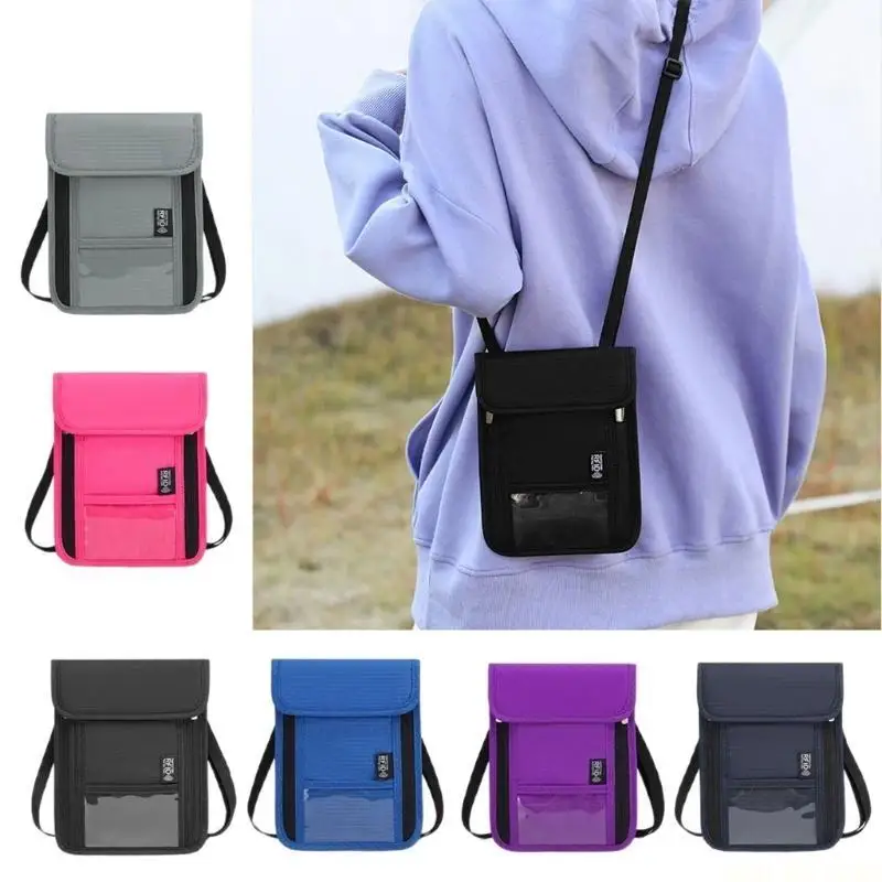 

X90D Кошелек на шею с блокировкой RFIDS, легкая дорожная сумка + футляр для паспорта