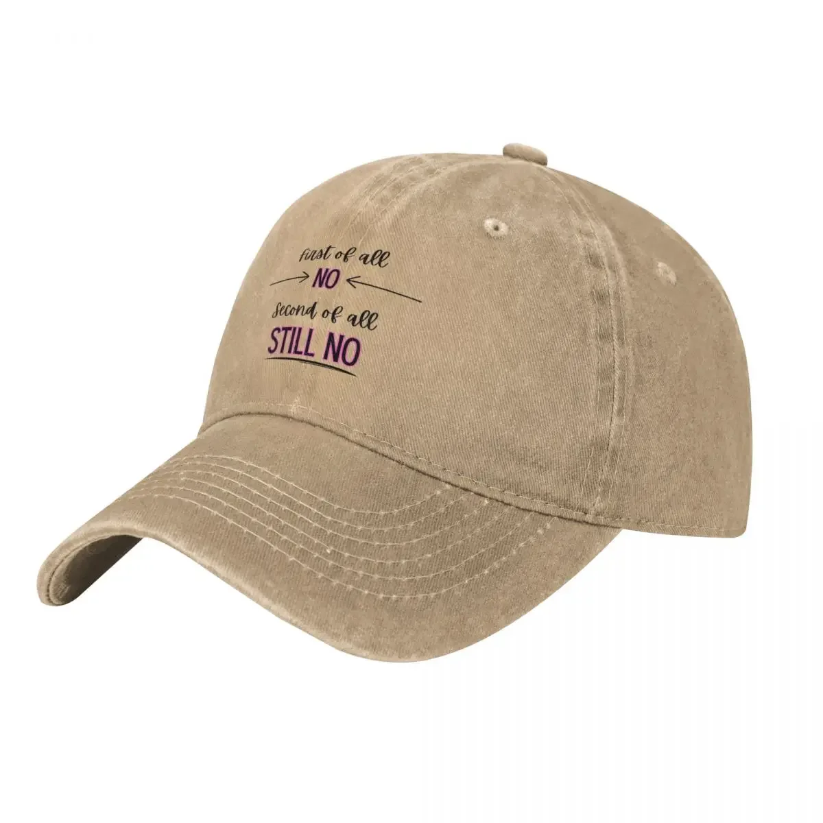 First of all, no - second of all, still no Baseball Cap Sports Cap Vintage Kids Hat Funny hats Women's Hats 2026 Men's