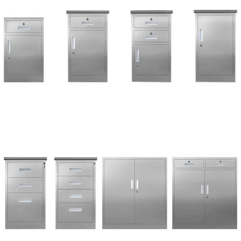 Classeur en Acier Inoxydable, Armoire Basse, Armoire de Rangement Stérile, Médicaments