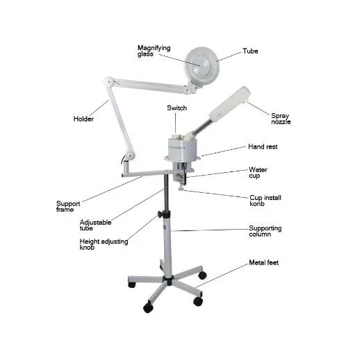 2 in 1 face steamer with stronger steam and 3x magnification lamp designed for use in beauty salons face steamer