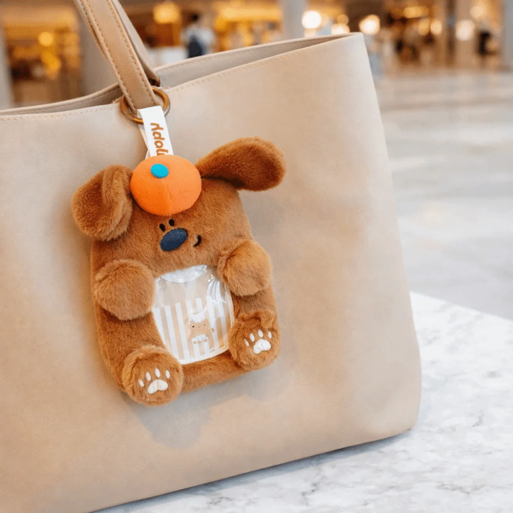 Small Pouch Animal ID Card Holder Cartoon Photo Storage Card Holder Daily Life Keychains Work Card Cover Men