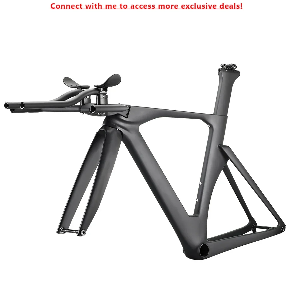 

Легкая карбоновая рама для пробного велосипеда Aero Time, скрытый внутренний трос, пробная рама для велосипеда, дисковая рама для триатлона, набор рамок для пробного времени