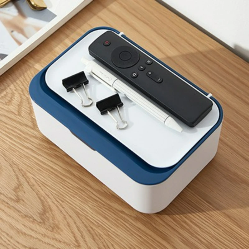 Nordic-style Minimalist Desktop Wet Wipe Box with Lid, Large Opening, High-quality Contrasting Color, Home Tissue Box