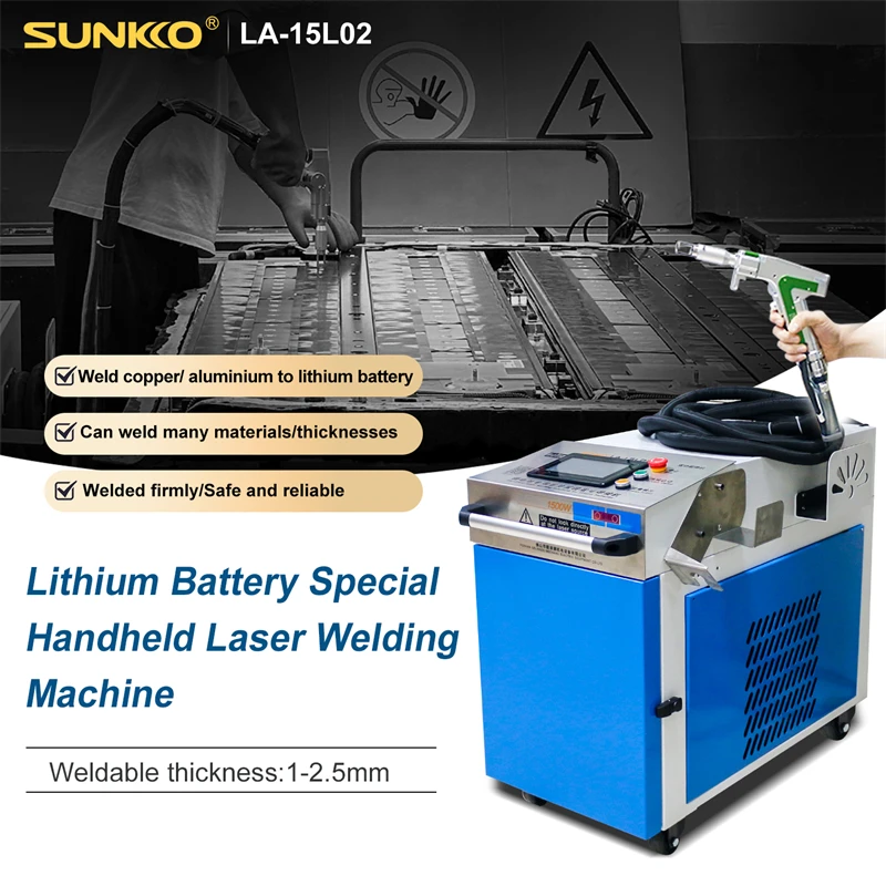 New Energy Lithium Batteries Stainless Steel Laser Welding Cleaning Cutting Machine 1500W 2000W 3000W LA-15L02 Handheld