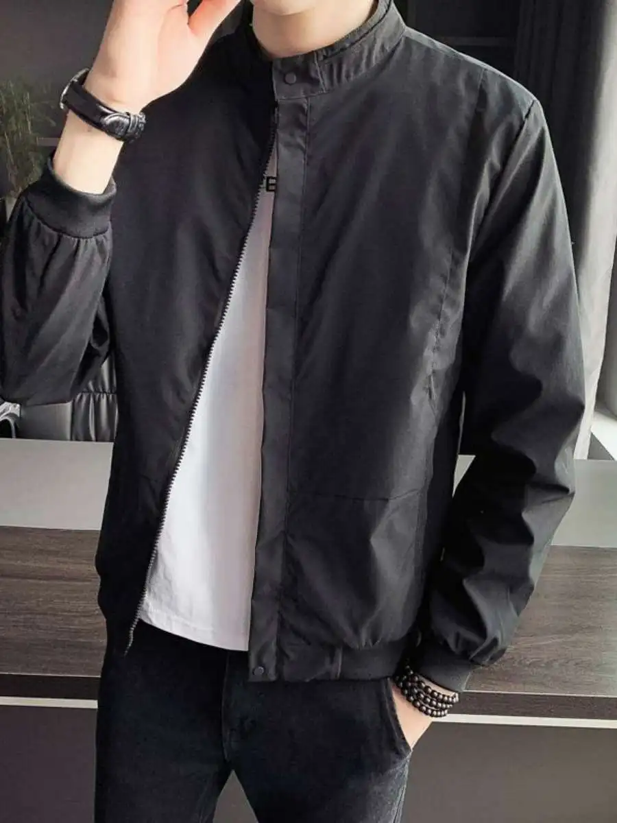 

Повседневная мужская куртка на осень-зиму, новая корейская версия, весна-лето, воротник-стойка, верхняя одежда irt Haome Ele