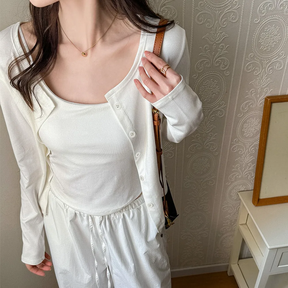 Summer Thin Modal Cardigan Womens Sun Protection Coat Casual Long Sleeve Button Up Soft Airy Elegant Outerwear Top