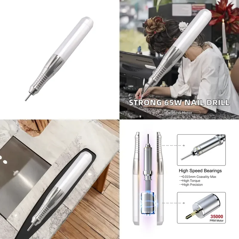 

【CHIMU HOME】 for Coolnail Micromotor 65W Strong Nail Drill Handpiece 24V Coreless Motor Low Vibration Stainless Steel