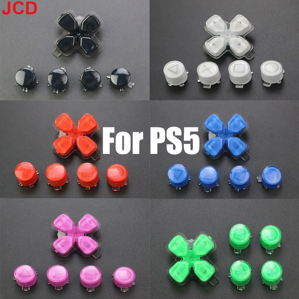 JCD For PS5 BDM-010 020 030 V1.0 2.0 3.0Controller Gamepad D-Pad A B X Y Cross Crystal Button Replacement Direction Function Key