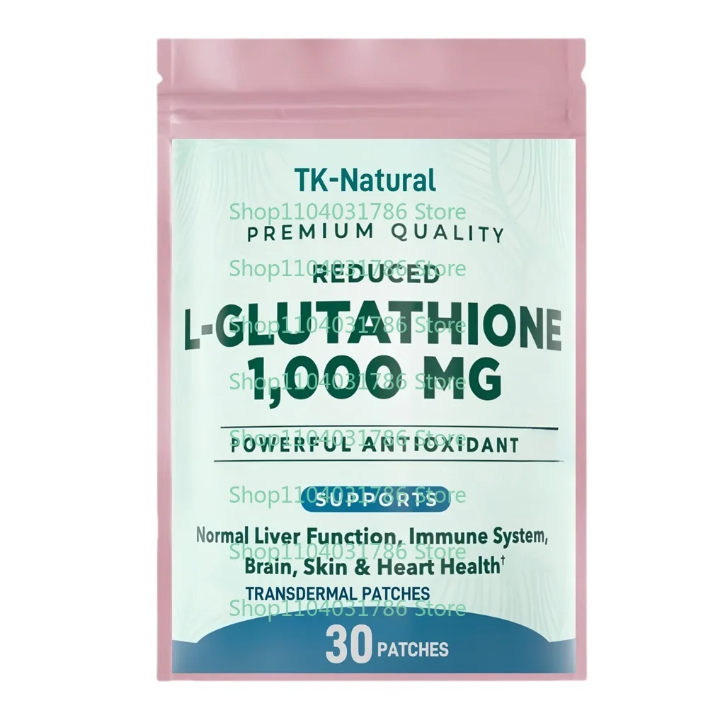 

30 пластырей L-Glutathione, трансмимические пластыри и антиоксидант, поддержка нормальной печени, мозга, кожи и здоровья сердец