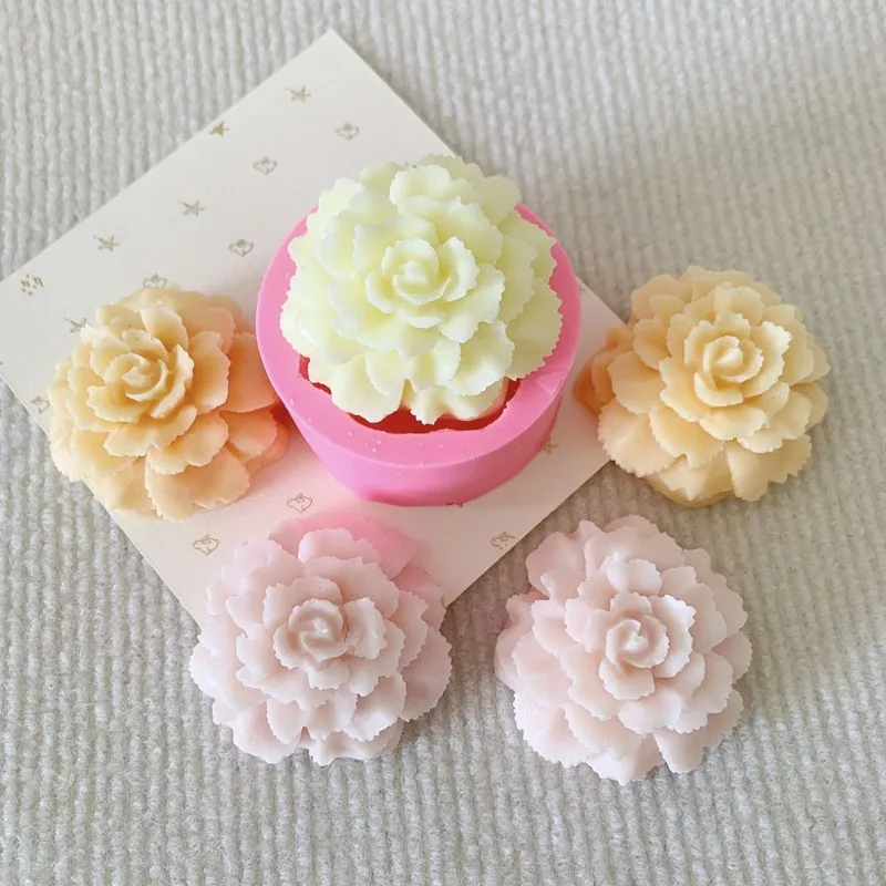 

Carnations Flower Silicone Candle Mold DIY Handmade 3D Aromatherapy Mold Wedding Decor Home Party Mother's Day Bouquet Gift