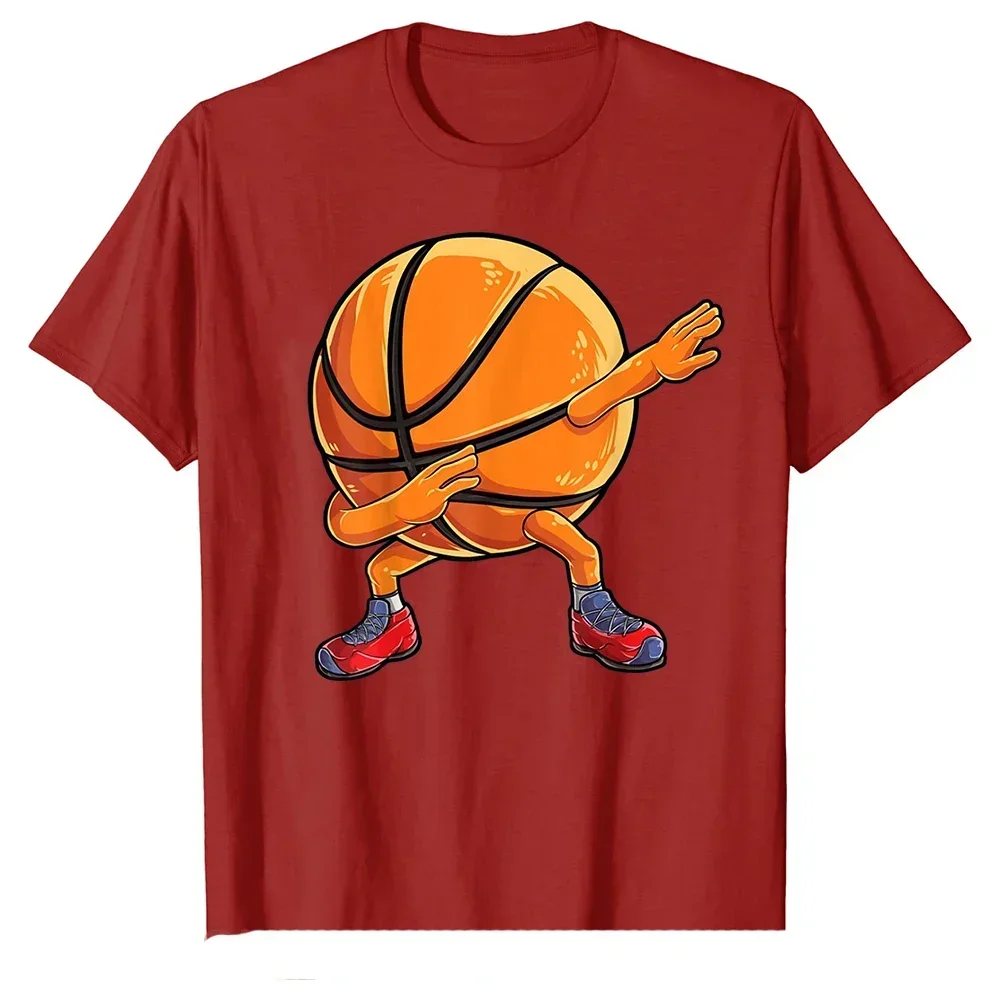 Basketball Athlete T-shirt Street Dress Short Sleeve Birthday Gift Summer Style Basketball Enthusiast T-shirt Shirt