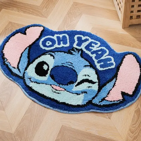 New Anime Stitch Carpet Model Kawaii Stitch Mat Cartoon Children Bedroom Living Room Bathroom Carpet Kids Gifts Anti Slip Carpet