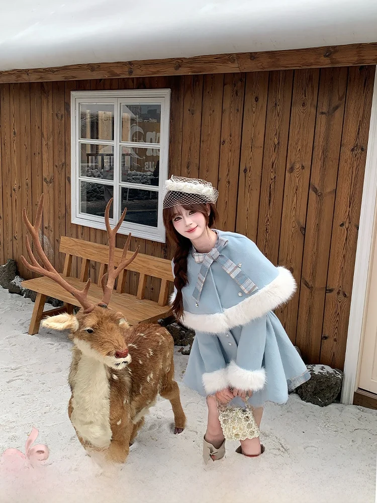 

Thiened шерстяное пальто женское осенне-зимнее нарядное плащ с подкладкой на плечах Princ Sle Slim Fit Long Sve на одной пуговице Cl...