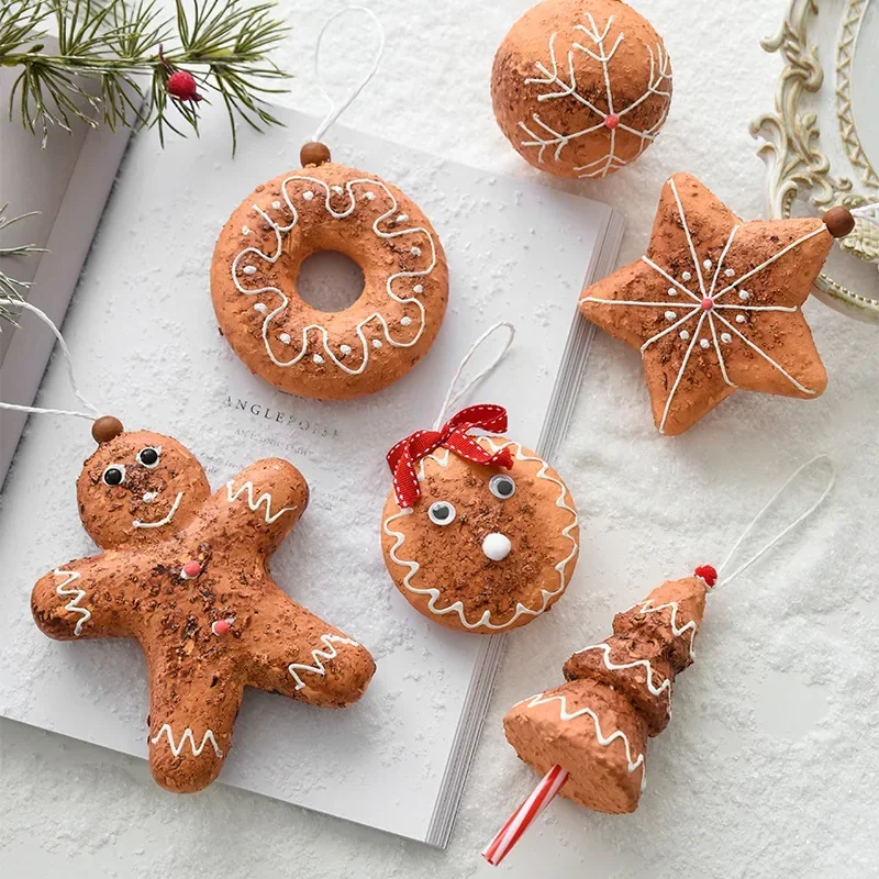 

Christmas Ball Gingerbread Man Pentagram Pendant Tree Decoration