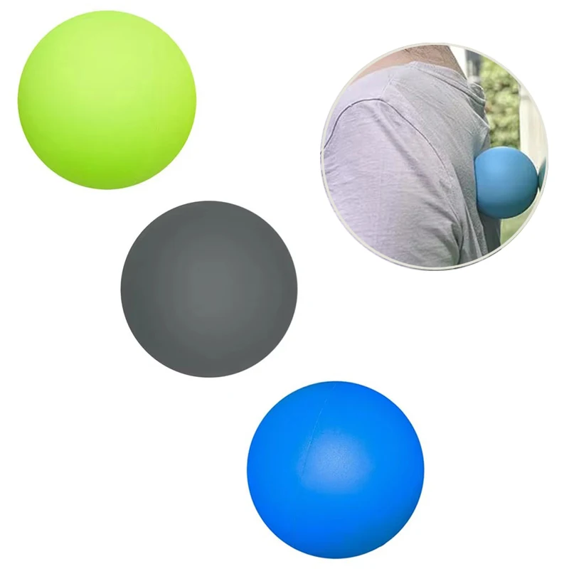 6.3CM Silicone Massage Lacrosse Balls For Neck Arm Leg Muscl