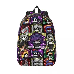 Murder Drones Fanart Chibis Backpack for Men Women Fashion High School Work Daypack UZI Cartoon Laptop Shoulder Bag Gift