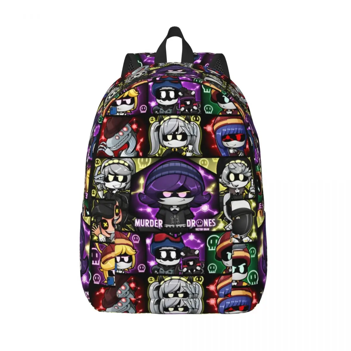 Murder Drones Fanart Chibis Backpack for Men Women Fashion High School Work Daypack UZI Cartoon Laptop Shoulder Bag Gift