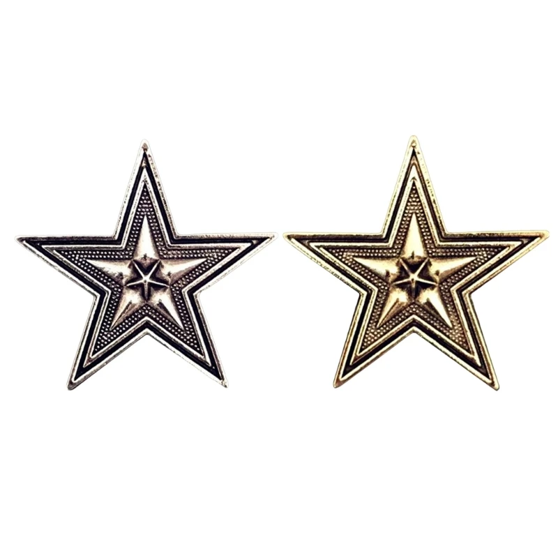 Decorative Brooch Pin for Clothes Shirt Five Pointed Star Badge for Sweater Hat