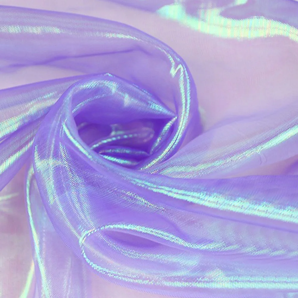 

Skirts Clothes Sewing Shiny Laser Tulle Transparent Thin Organza Fabrics Organza Dresses Fabric Stage