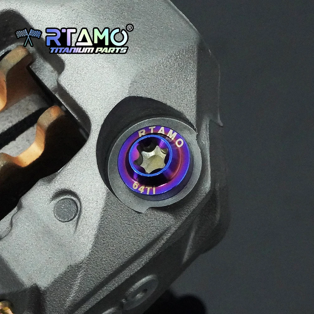 RTAMO Titanium Bolt M8X40mm OD14 Hot Forged UFO Head Screw for Brembo P2.34E P4-40R Caliper