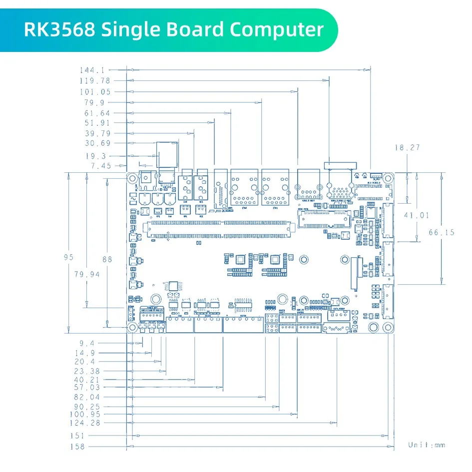 Placa base de código abierto para Raspberry Pi, ordenador SBC, DDR4, 4GB de RAM, compatible con Linux, Android, TP-2