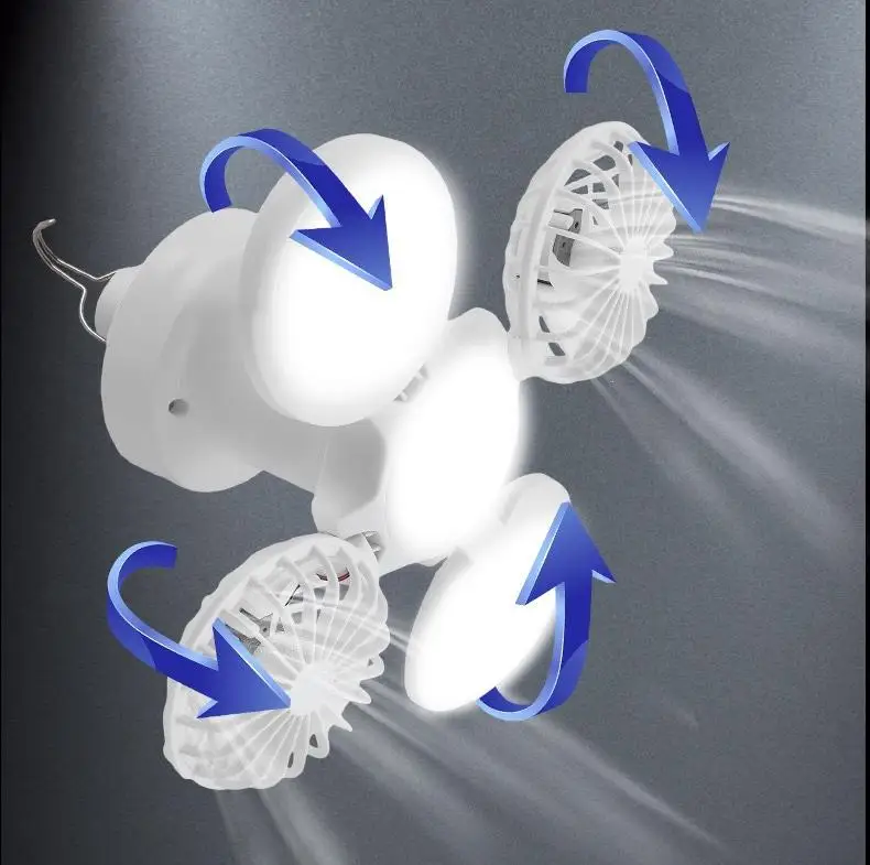 الطاقة الشمسية LED كرة القدم مروحة ضوء الطوارئ في الهواء الطلق طوي فانوس التخييم الشمسية سقف معلق مروحة مصباح لصيد الأسماك المشي لمسافات طويلة السفر