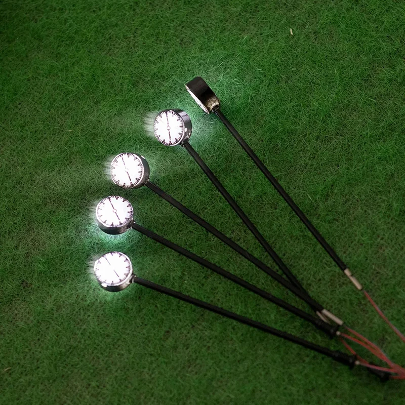 1:87 miniaturowy imitacja metalu zegar sygnalizacja świetlna wskaźnik zabawkowy Model DIY platforma lampa z zegarem układ stacji kolejowej nowy